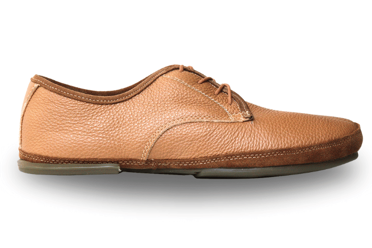 Derby light brown barefoot shoes | Tadeevo