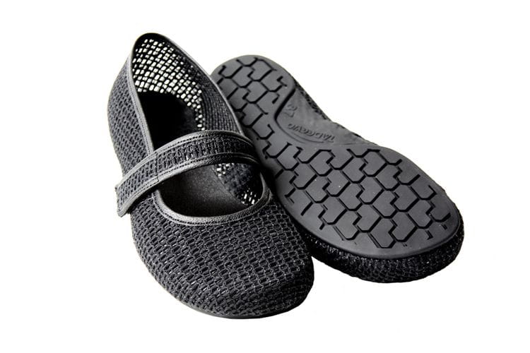 Baleriny czarne mesh barefoot | Tadeevo